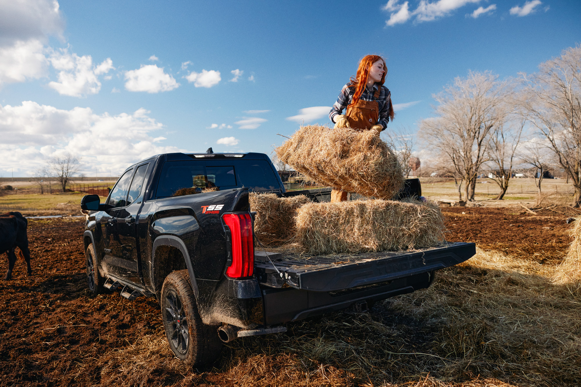 automotive and commercial photographer caleb kuhl photographs the toyota tundra truck as a part of farm life